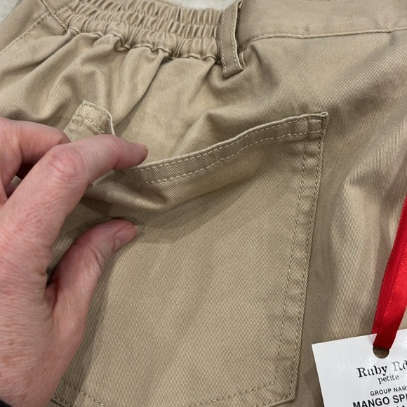 NEW Ruby Rd. | Flat Front‎ High Rise Straight Leg Chinos | Sand | 12P - Picture 7 of 11